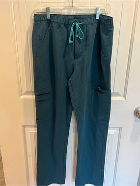 Women’s Teal Scrubs Size M Technical Collection Drawstring Pants Nurse Vet Work